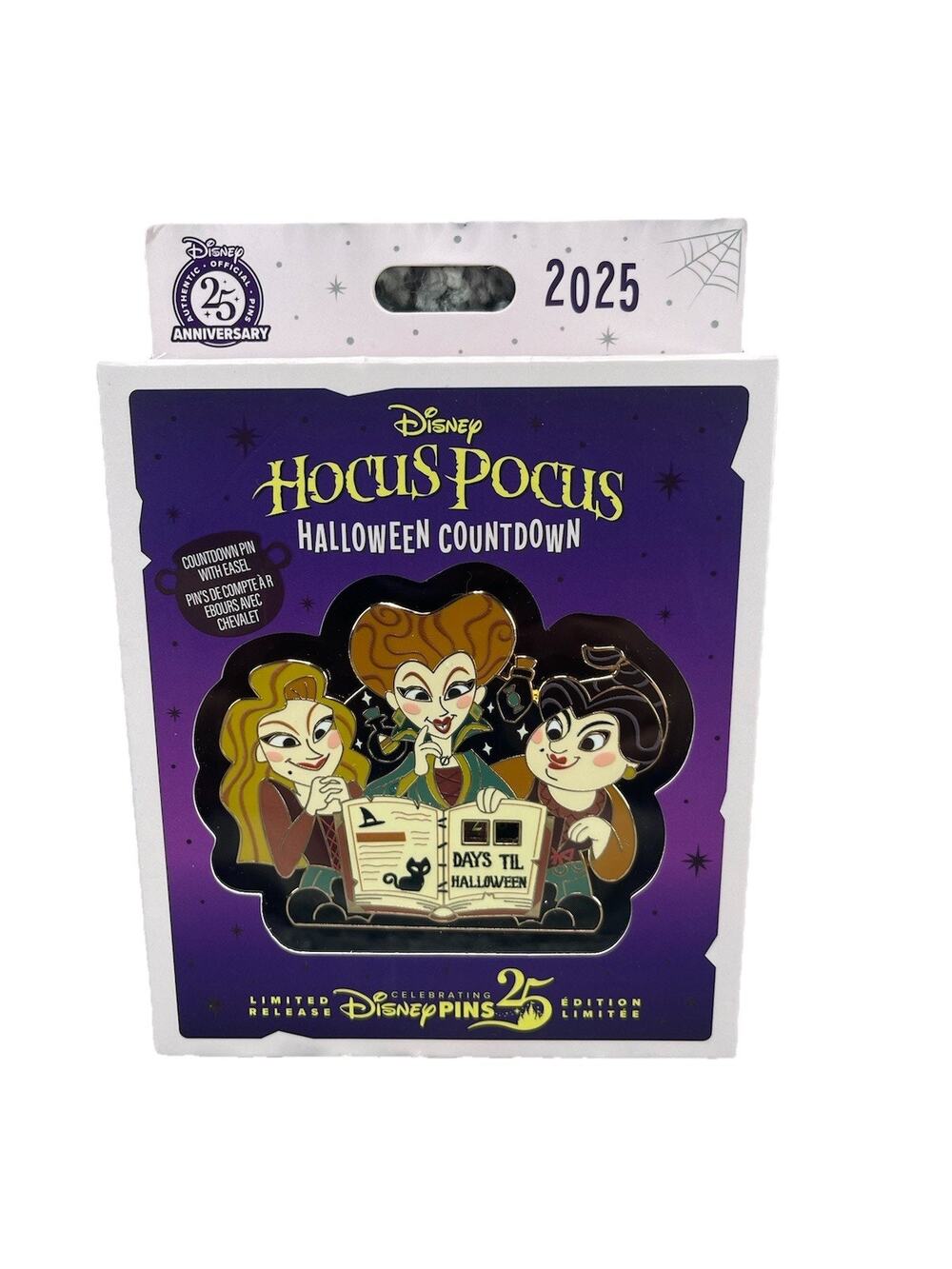 Disney Parks Pin 2025 Hocus Pocus Halloween Countdown Sanderson Sisters LR New